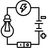 Icono de iluminación y electricidad